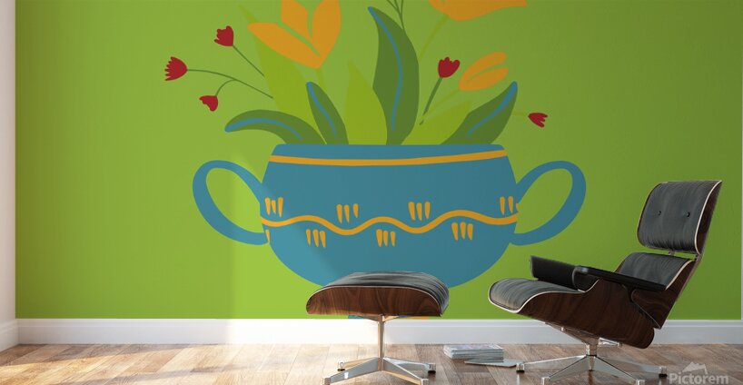flowers pot vase plant bloom Wall Murals