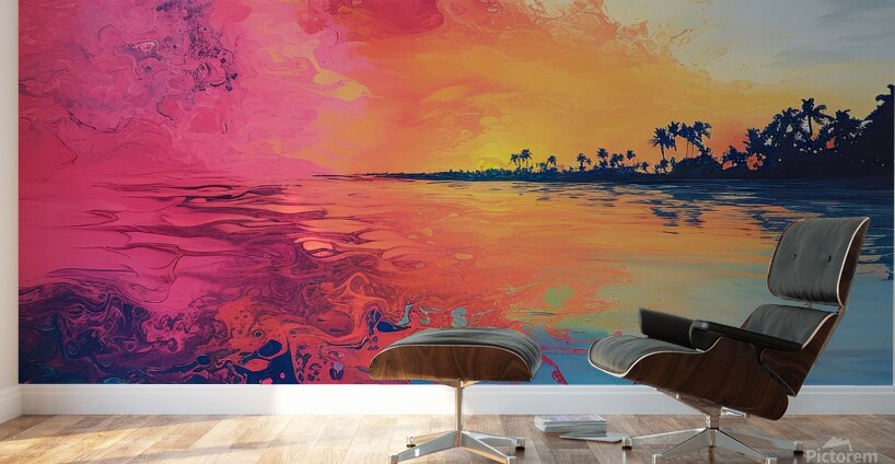 Sunset in the Tropics Wall Murals