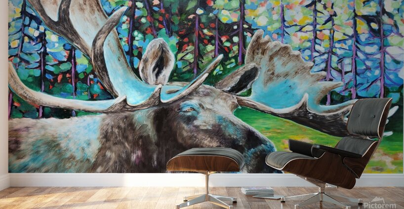 Blue Moose Wall Murals