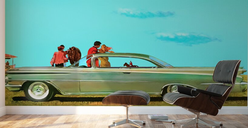 1958 oldsmobile ninety eight car art Wall Murals