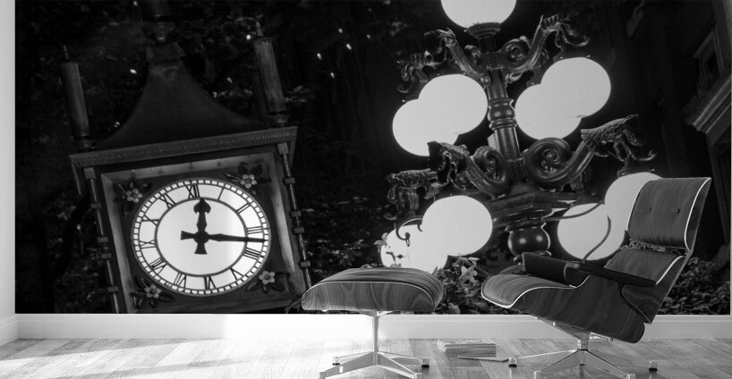 gastown steam clock at night  horizontal 2632 Gas Wall Murals
