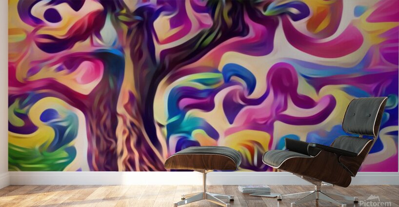 abstract digital art psychedelic Wall Murals