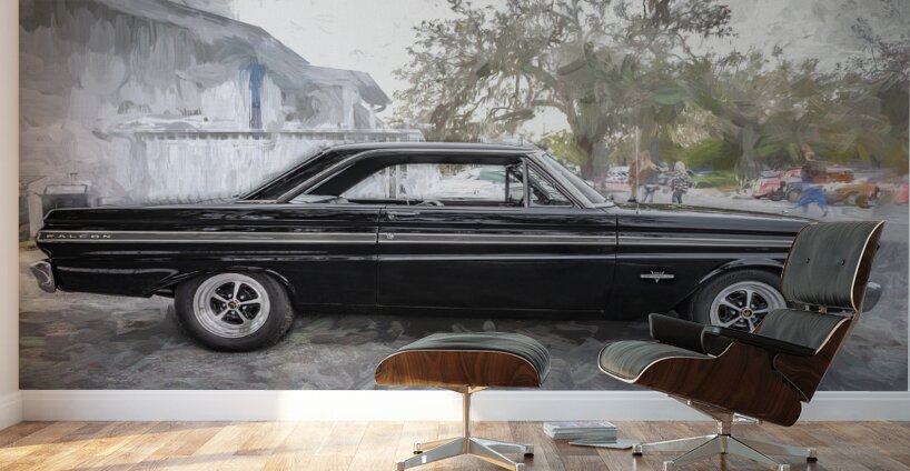 1965 Black Ford Falcon Sprint X2 6 Wall Murals