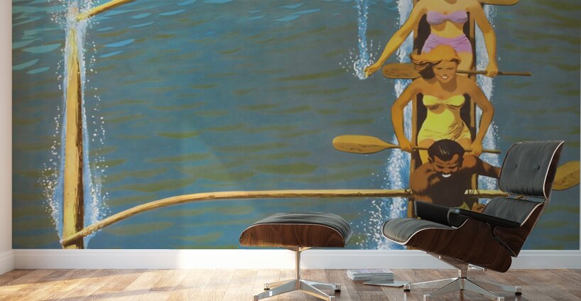 1960 stanley galli hawaii travel poster Wall Murals