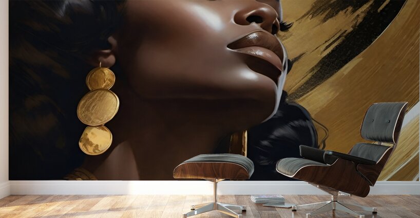 Gold and black 14 Wall Murals