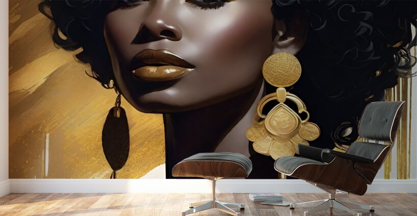 Gold and black 15 Wall Murals