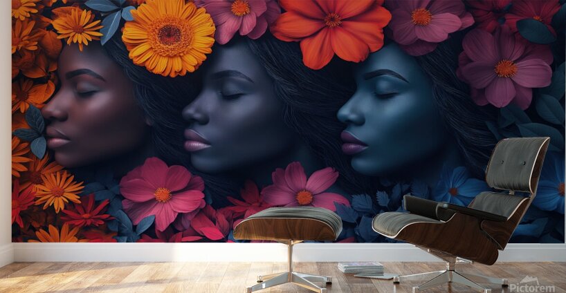 Close-up of a pretty red-haired girl with freckles evocative an Wall Murals