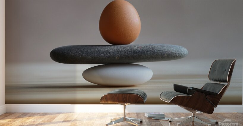yakynuka Concept about balance and strength egg a Wall Murals