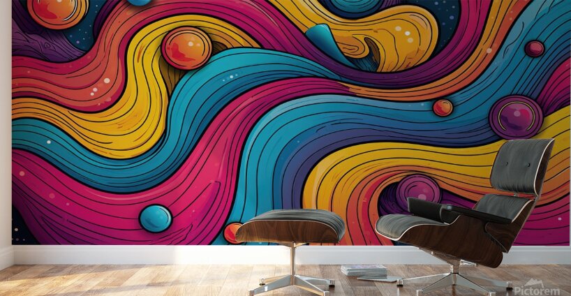 complex funky background  03 Wall Murals