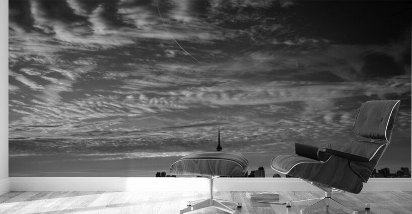 toronto skyline whispy clouds  horizontal 424 Tor Wall Murals