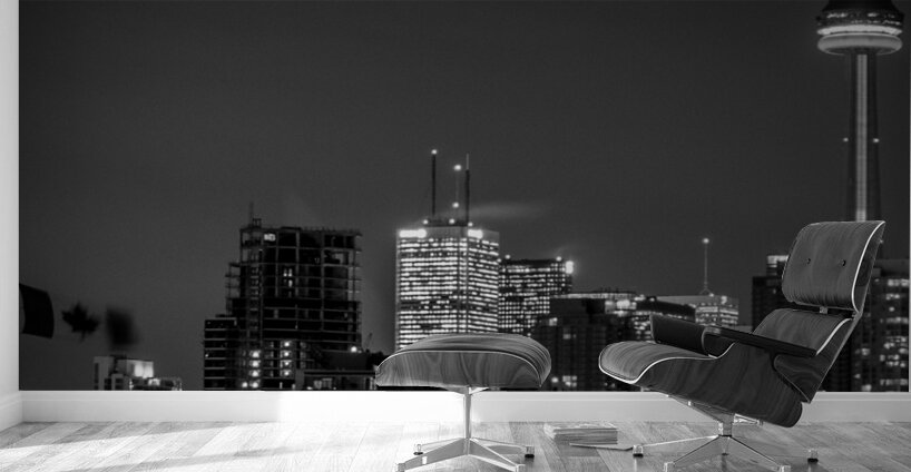 toronto skyline at night  vertical 417 Maple 13k. Wall Murals