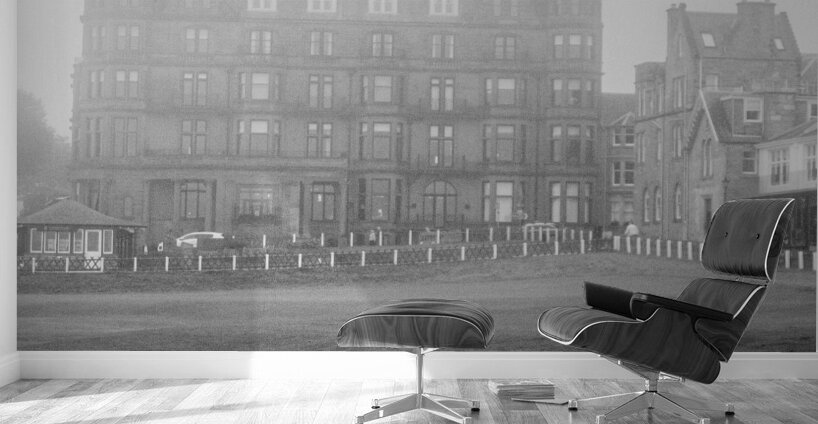 foggy 18th hole st andrews  square 4646 Kilrymont Wall Murals