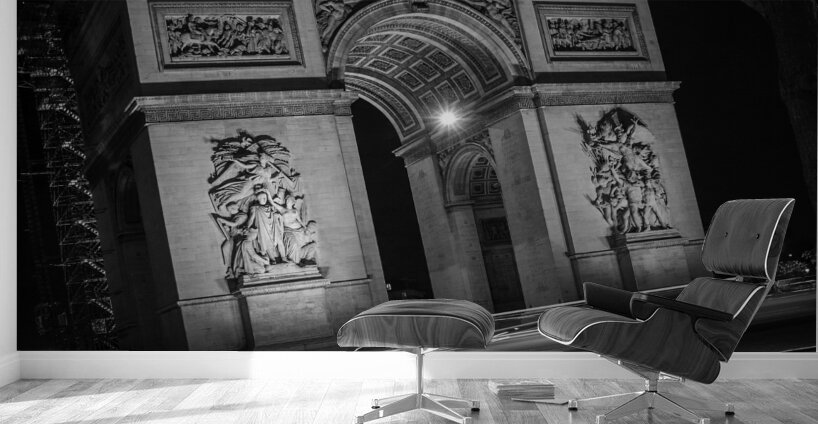 arc de triomphe at night  square 2496 Triomphe 13 Wall Murals