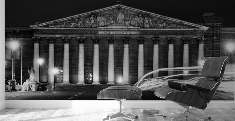 assemblee nationale building at night  panoramic Wall Murals