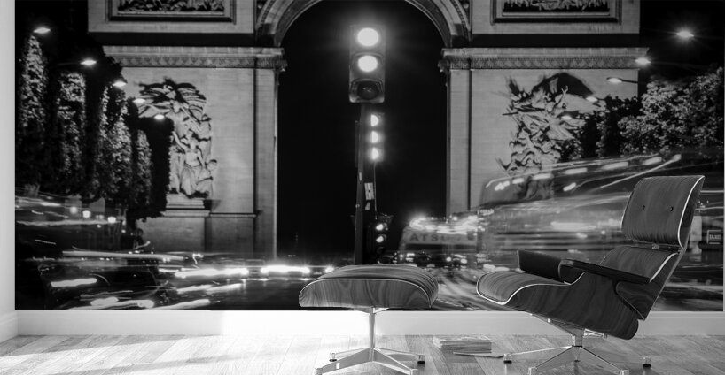 arc de triomphe from george v metro stop  horizon Wall Murals