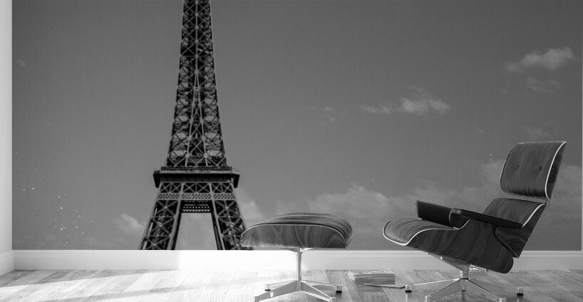 eiffel tower from trocadero gardens warsaw founta Wall Murals