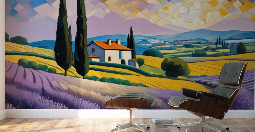 Lavender field 3 Wall Murals