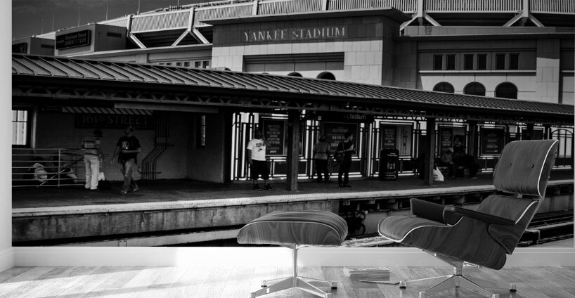 new yankee stadium from train station  square 152 Wall Murals