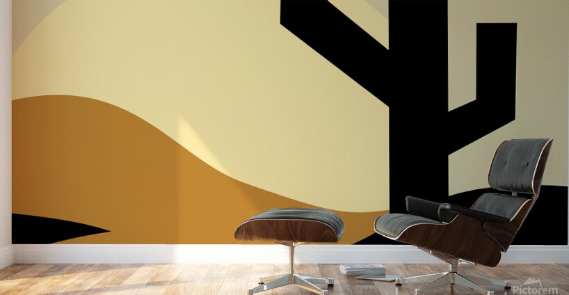 Desert Cactus Landscape Abstract Wall Murals