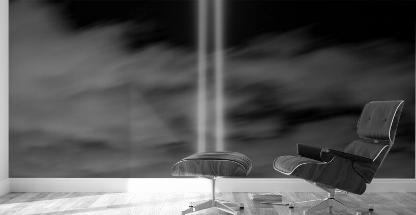 nyc skyline september 11 lights  vertical 388 Val Wall Murals