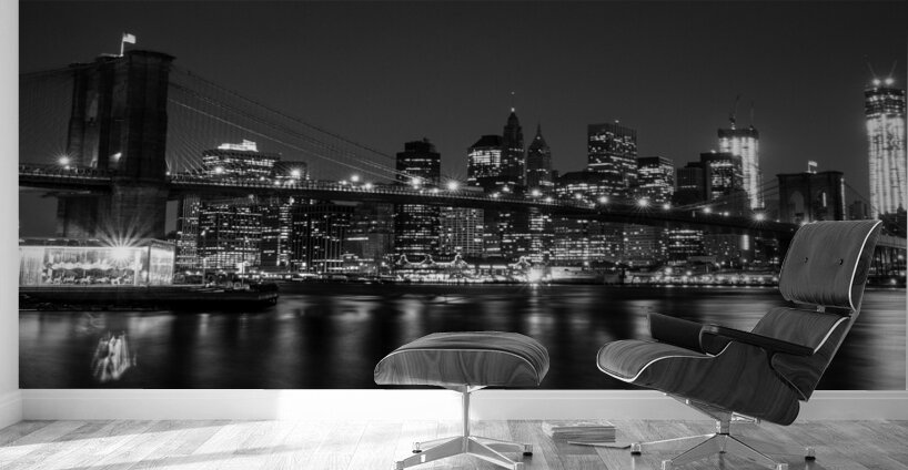 new york city skyline from brooklyn  panoramic 36 Wall Murals