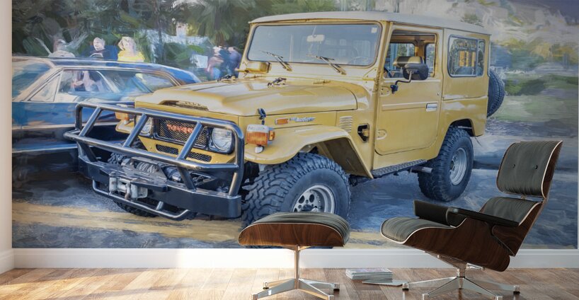 1978 Yellow Toyota Landcruiser X 5 Wall Murals