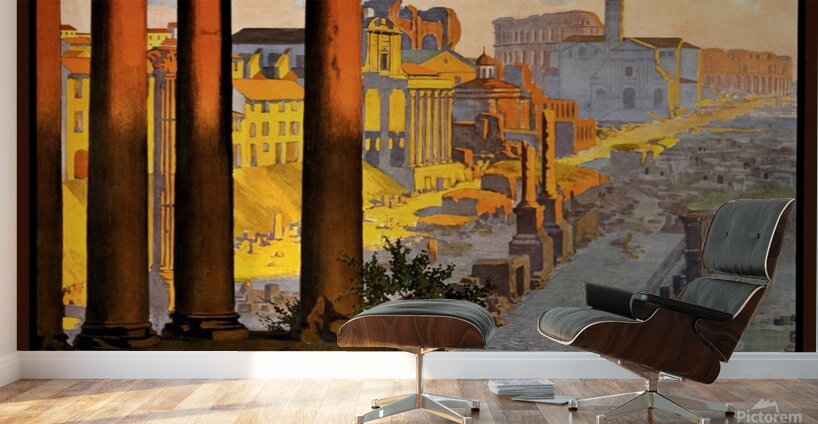 rome vintage travel poster poster Wall Murals
