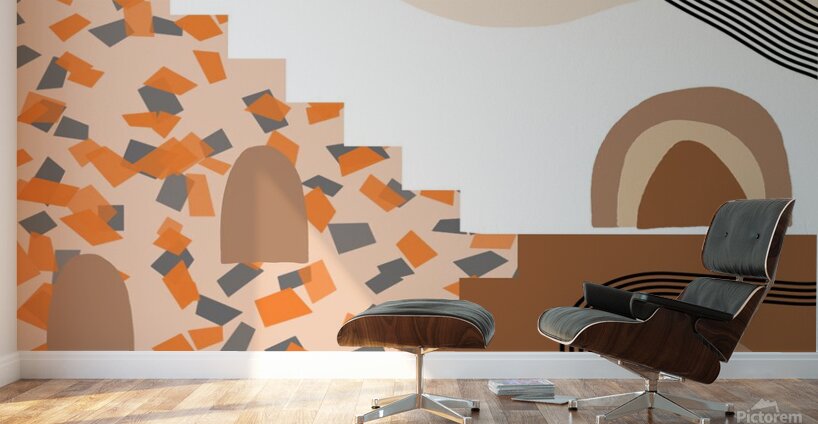 art print minimalist boho style Wall Murals