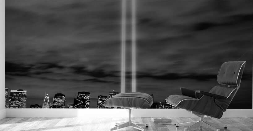 tribute in lights 911 lower manhattan  horizontal Wall Murals