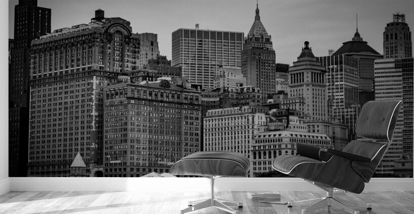 vintage new york skyline  horizontal 1476 Oldyork Wall Murals