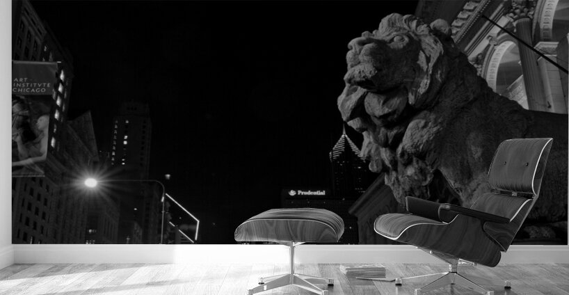chicago art institue lion  panoramic 1195 Institu Wall Murals