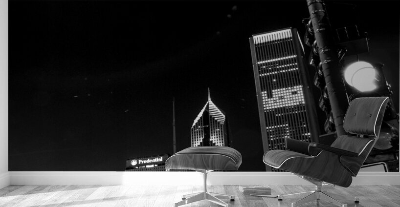chicago skyline at night from columbus drive  ver Wall Murals
