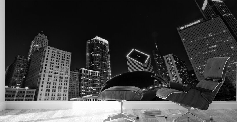 cloud gate bean at night  horizontal 1189 Cloud 1 Wall Murals