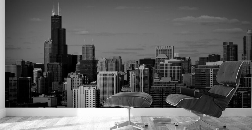 downtown chicago willis tower  panoramic 1210 Pra Wall Murals