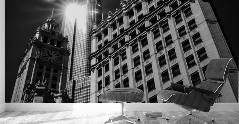 sun reflection off trump tower over wrigley build 1708133052.9496 Wall Murals