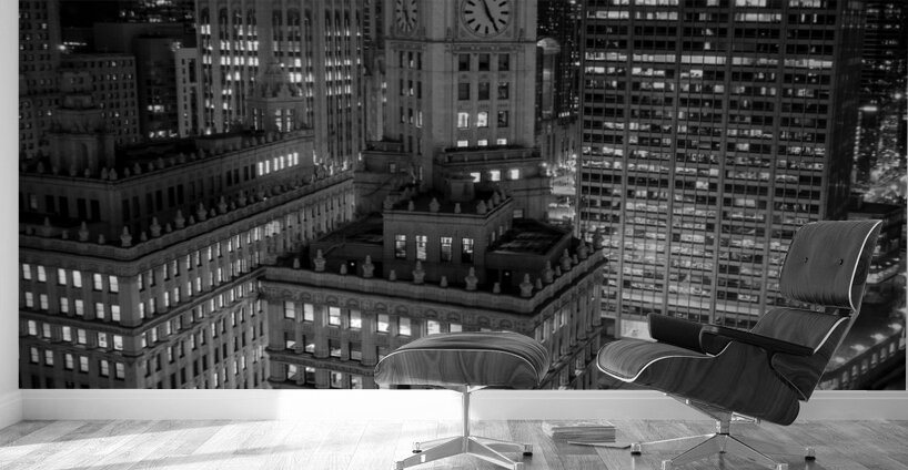 view from trum chicago at night  vertical 2570 Ki Wall Murals