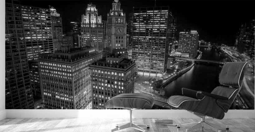 view from trum chicago at night  horizontal 2570 Wall Murals