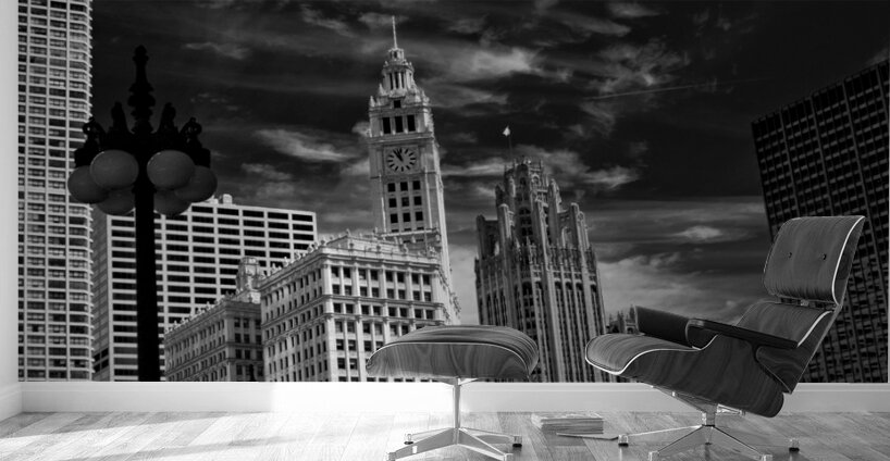 wrigley building tribune building wacker drive  p Wall Murals