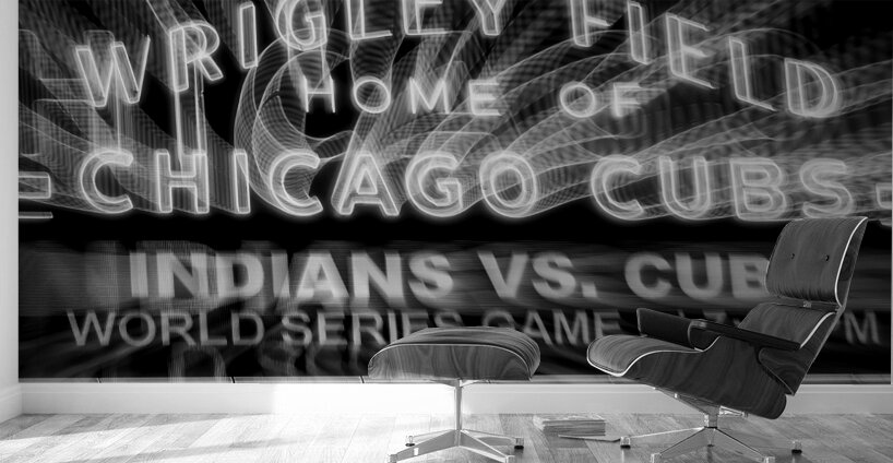 wrigley field sign world series  square 3073 Nort Wall Murals