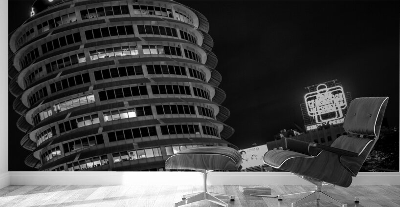 capitol records building at night  horizontal 259 Wall Murals