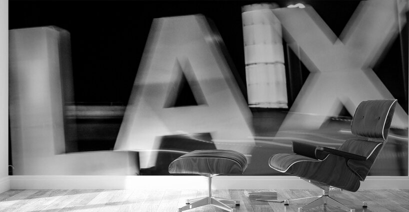 blurry LAX sign  square 2173 Laix 13k Wall Murals
