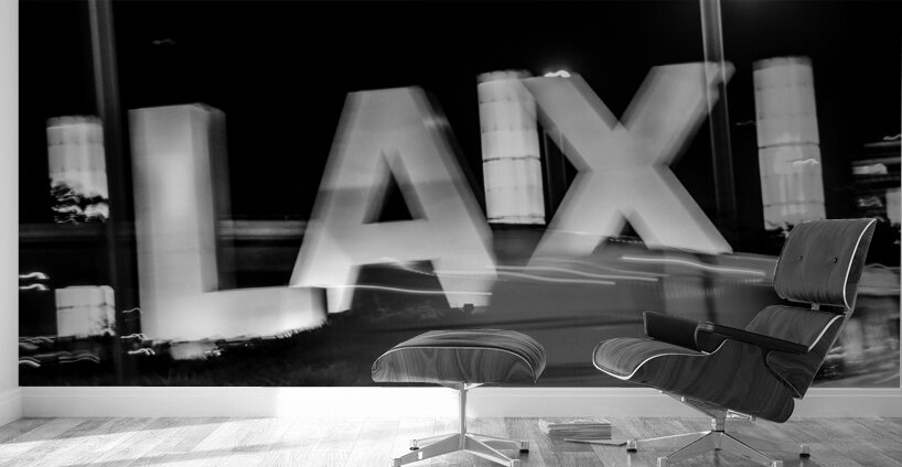blurry LAX sign  horizontal 2173 Laix 13k Wall Murals