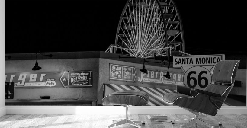 end of route 66 santa monica  horizontal 2198 Tra Wall Murals
