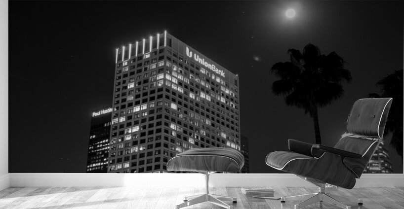 full moon over downtown los angeles  panoramic 27 Wall Murals