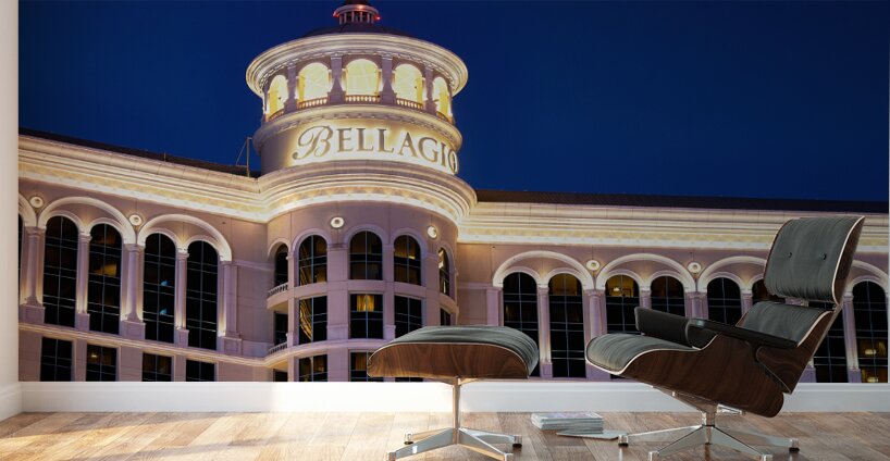 Bellagio Casino at Dusk   Las Vegas NV DSC06899.j Wall Murals