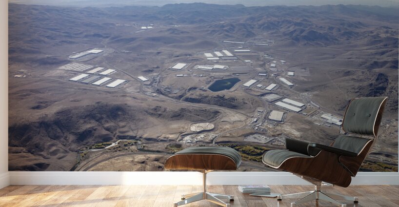 Aerial Tahoe Reno Industrial Center in Fall 2023 Wall Murals