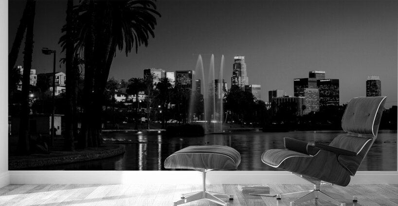 los angeles skyline echo park  horizontal 212 Ech Wall Murals