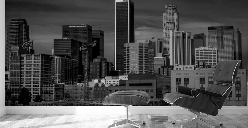 los angeles skyline fashion district  horizontal Wall Murals
