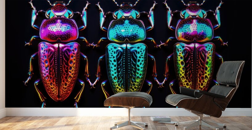 Scarab Blue Wall Murals