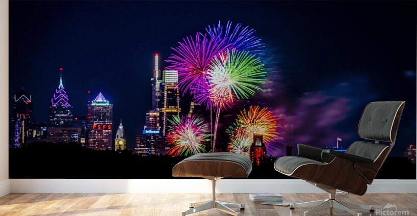 4th of July Philadelphia Multi Color 3x2 Wall Murals